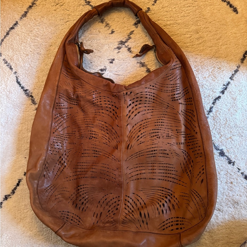 Brown Leather Hobo Bag